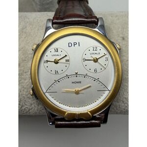 DPI Daihan Paint And Ink Tri-Time New Batteries Watch 35MM 7.5" Leather Band